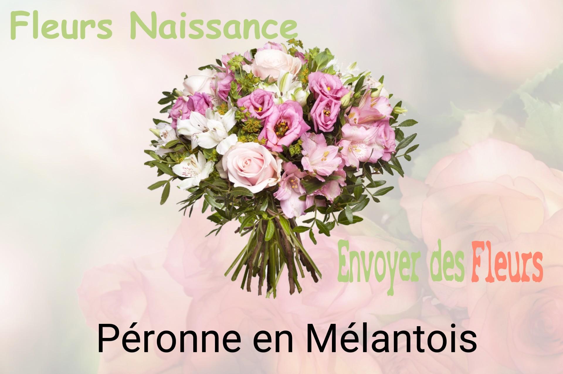Bouquet de fleurs de naissance livré à Péronne-en-Mélantois