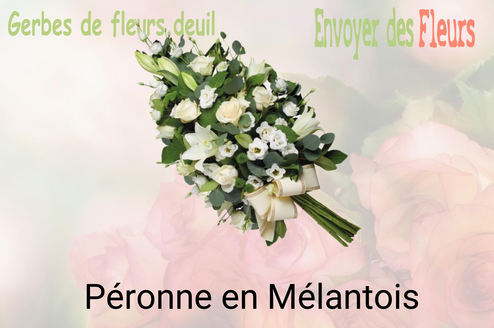 Gerbe de fleurs de deuil livrée à Péronne-en-Mélantois